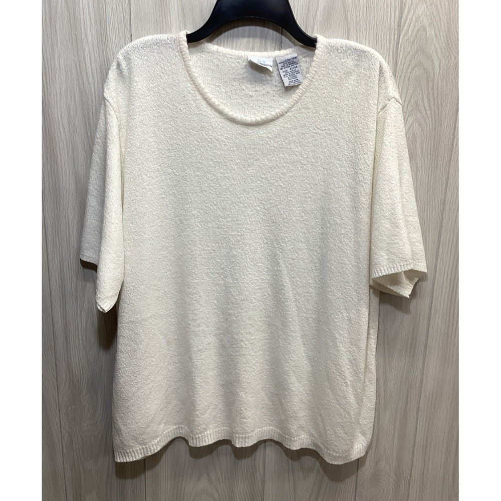 BOBBIE BROOKS Women's (Size 22/24W) Short Sleeve Round Neck Sweater 100% Acrylic